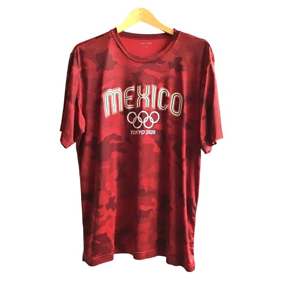 SPORTFLEK- MENS SHORT SLEEVE TEAM GRAPHIC MEXICO OLYMPICS TOKYO 2020 SIZE LARGE - Picture 1 of 8